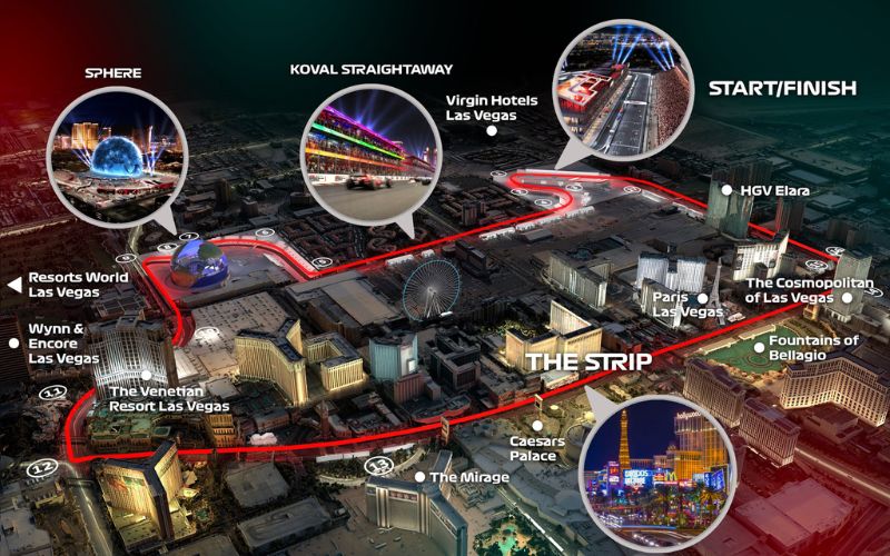 Las Vegas F1 Track Layout